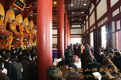 普陀山-中国佛学院普陀山学院普陀讲寺举行盂兰盆供传供法会
