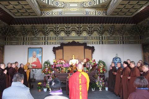 佛教-重兴普陀妙善慈祖老和尚示寂纪念日全山各寺院举行法会活动