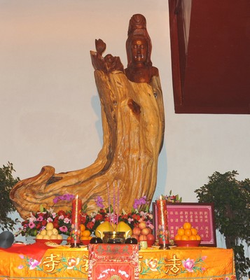 观音-红豆杉送子观音像开光仪式在法雨禅寺举行