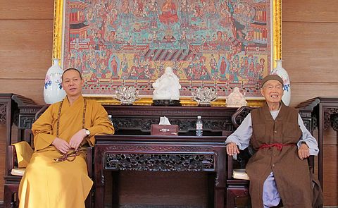 佛教-本山白光长老关心寺院建设莅临宝陀讲寺参观