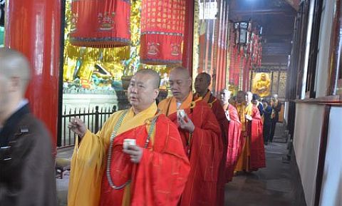 佛像-本会会长道慈大和尚一行赴天童禅寺出席佛像开光法会