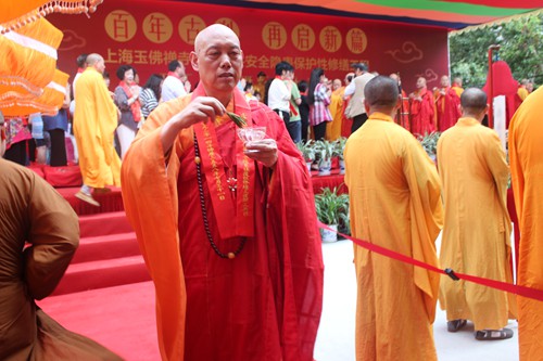 玉佛寺-道慈大和尚应邀出席上海玉佛寺消除公共安全隐患保护性修缮工程开工典礼暨祈福法会