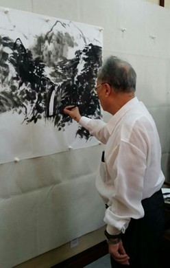 书法-普陀山佛协在宝陀讲寺举办书画培训讲座