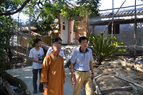 台风-本会副会长沈小杨居士一行赴法雨禅寺等寺院指导防御“双台风”工