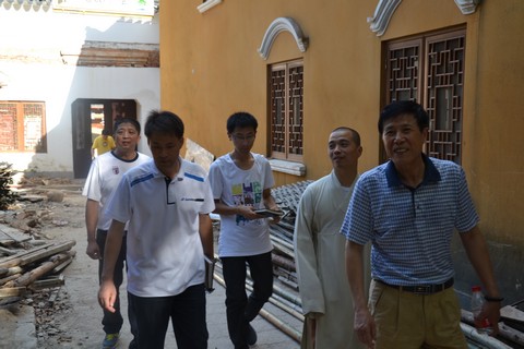台风-本会副会长沈小杨居士一行赴法雨禅寺等寺院指导防御“双台风”工