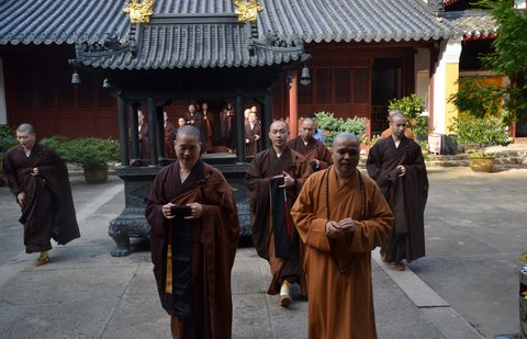 观音-佛协领导赴大乘禅院、南海观音、福泉禅林为新请执事送位