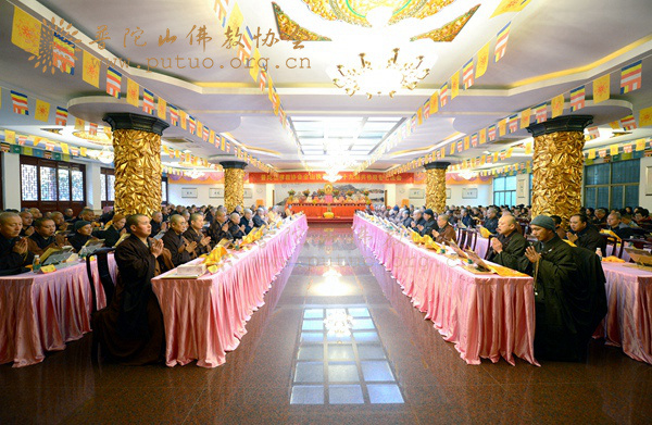 佛教-普陀山佛教协会全山执事第二十九期共修观音七法会在普济禅寺举行