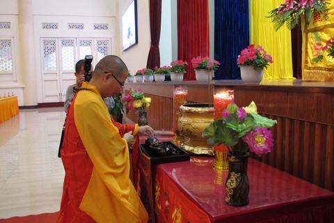 佛教-续圣法师应邀于宝陀讲寺作《简说普陀山佛教史》专题讲座