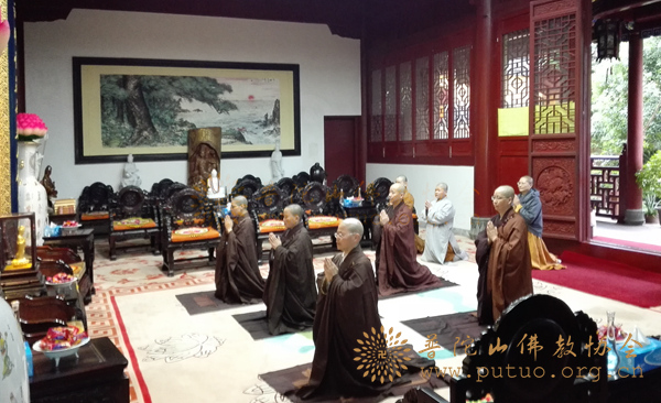 佛教-圆通禅林等寺院结夏安居礼请会长道慈大和尚为依止律师