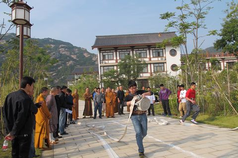 消防-中国佛学院普陀山学院举行消防演练活动