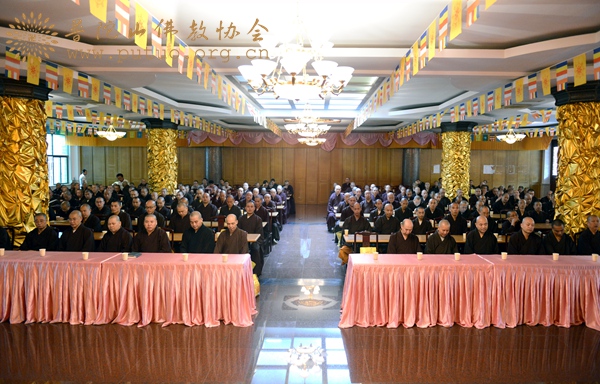 佛教-普陀山佛教协会乙未年七月十二日全山执事圆职茶会举行