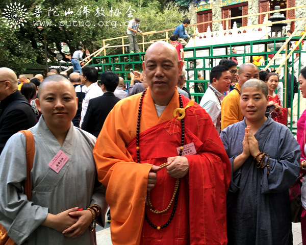 佛教-会长道慈大和尚出席香港宝莲禅寺净因法师升座典礼