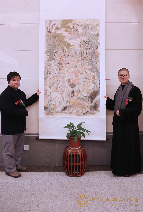 佛教-“潮音墨润·周晶观音绘画艺术展” 在学院参学会馆隆重开展