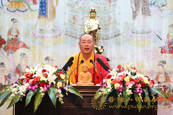佛教-净旻法师应邀于宝陀讲寺作题为《弥勒信仰漫谈》佛学专题讲座