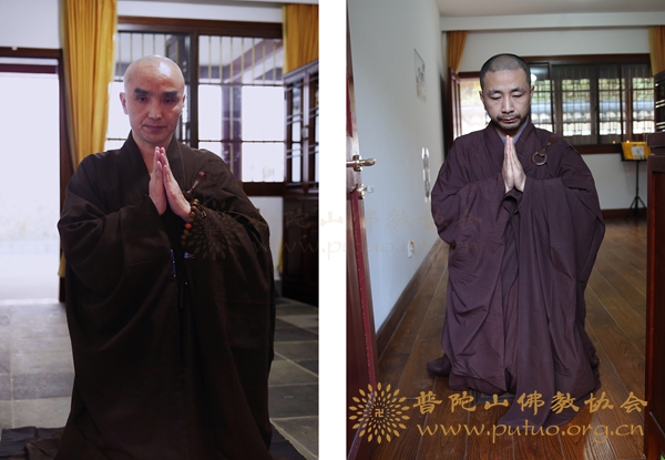 佛教-会长道慈大和尚为悦岭禅院如念法师、宗刚法师送关