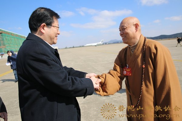 全国政协-会长道慈大和尚出席全国政协会议圆满回山