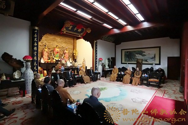 佛教-舟山市委常委、统战部部长王伟一行调研普陀山
