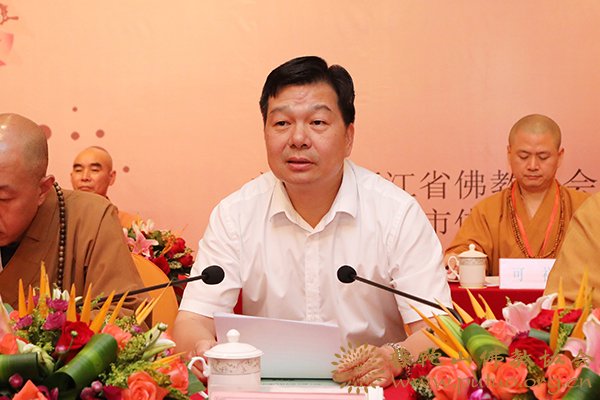 佛教-会长道慈大和尚一行出席2017年浙江省汉传佛教讲经交流会