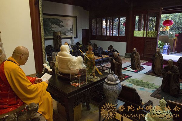 佛教-会长道慈大和尚为香林净院等寺院安居僧结夏圆满作教诫
