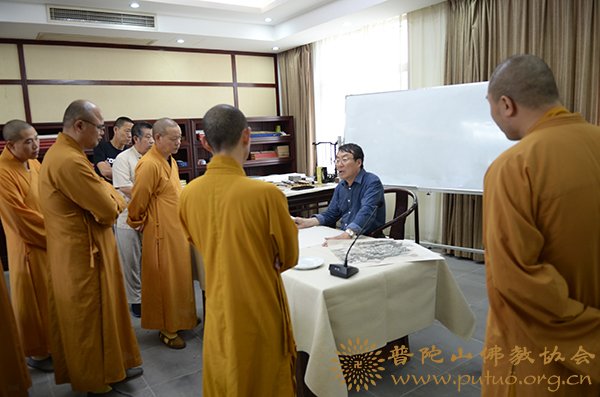 佛教-普陀山佛教协会在宝陀讲寺举行2017年书画培训班