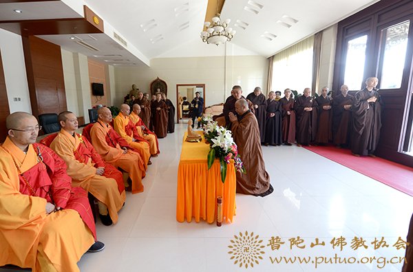 佛教-第十二届普陀山南海观音文化节开幕式暨“两岸四地”佛教书画展开展仪式