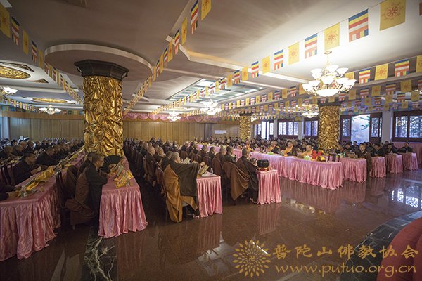 佛教-普陀山佛教协会全山执事第三十四期共修观音七法会隆重举行