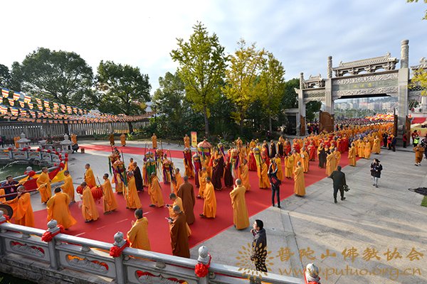 佛教-会长道慈大和尚出席温州洞头中普陀寺芳振法师升座庆典法会