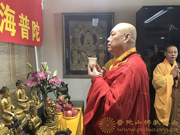 佛教-会长道慈大和尚一行赴北京迎请诸佛法像慈驾南海普陀