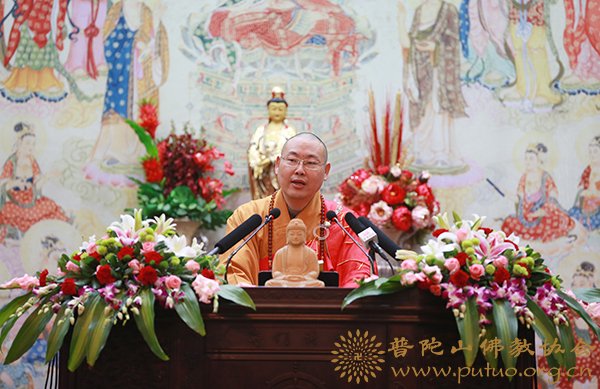 佛教-净旻法师应邀于宝陀讲寺作《讲要》佛学专题讲座