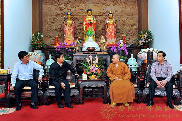 佛教-中央文明办副主任王世明一行来山考察