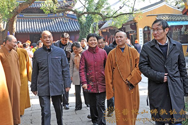 佛教-安徽省民委张谨副主任一行来山考察