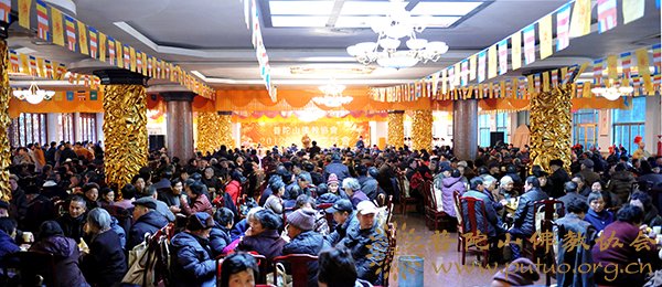 佛教-佛协邀请全山老人举行2012年迎春茶话会