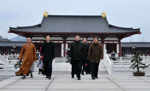 普陀山-中央统战部副秘书长张献生一行视察中国佛学院普陀山学院