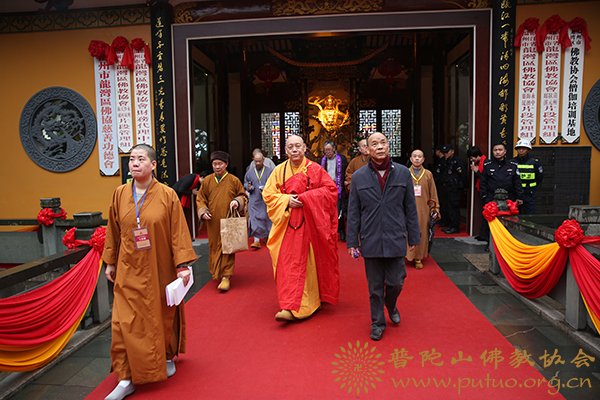 佛教-会长道慈大和尚一行出席温州国安禅寺默行法师升座庆典