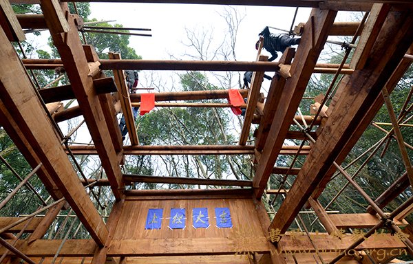 佛教-普陀山佛教协会隆重举行白象庵重建上梁法会