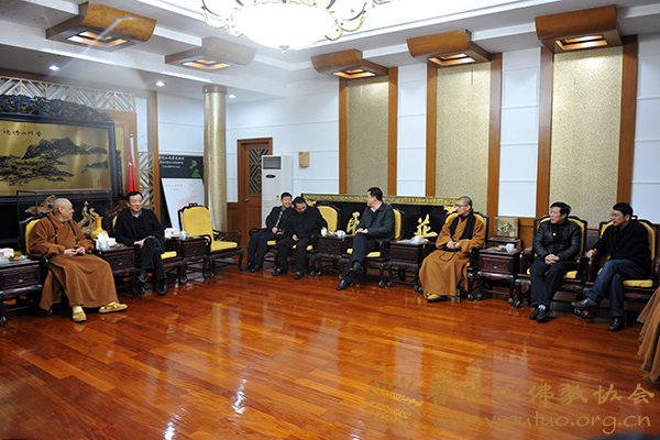 佛教-佛协道慈会长一行到普陀山管委会新春拜访 佛教-佛协道慈会长一行到普陀山管委会新春拜访