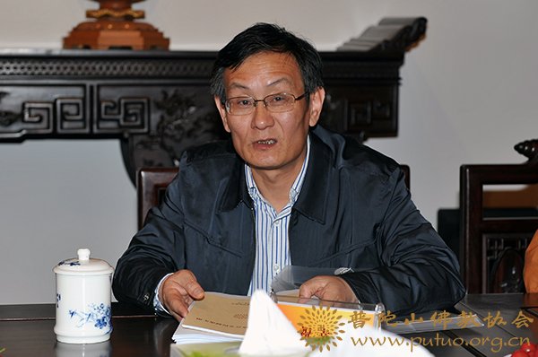 普陀山-国宗局调研组张训谋一行四人来普陀山调研