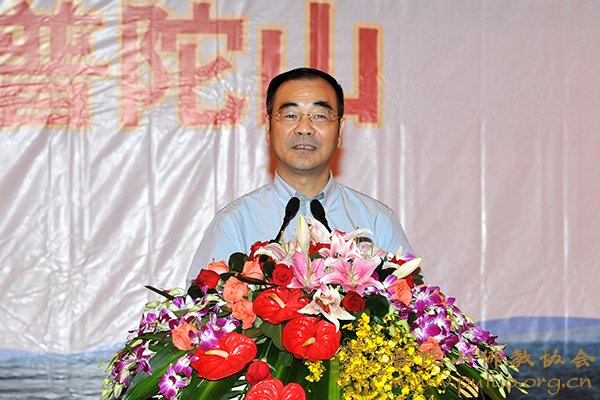 佛教-普陀山佛协设欢迎午宴宴请台湾灵鹫山朝圣团一行