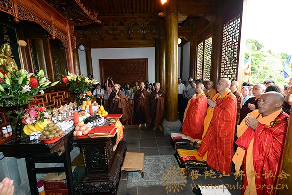 佛教-台湾灵鹫山多罗观音圣像安座普陀山梵音古洞开光法会举行