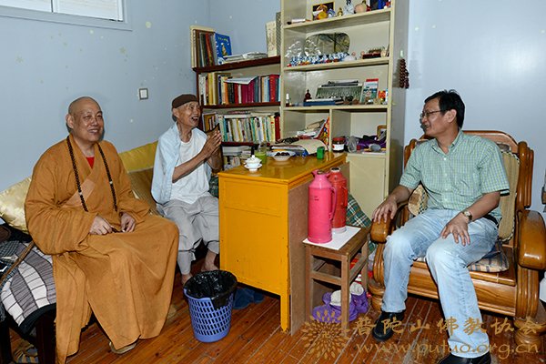 佛教-本会会长道慈大和尚慰问道生长老和白光长老