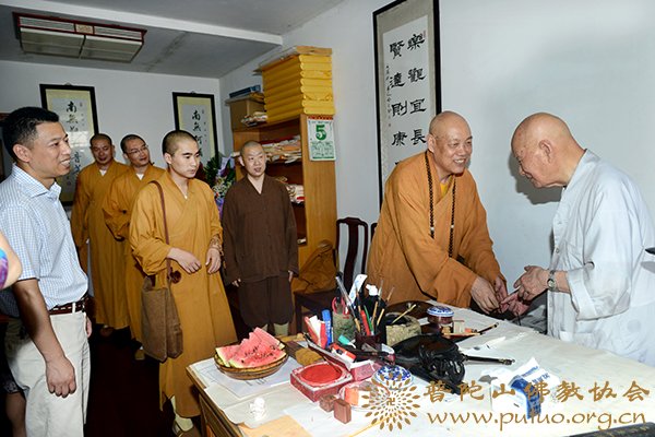 佛教-本会会长道慈大和尚慰问道生长老和白光长老
