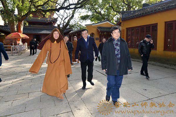 佛教-舟山市政协主席江建国一行来我会新春慰问