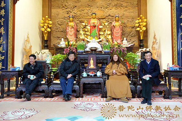 佛教-舟山市政协主席江建国一行来我会新春慰问