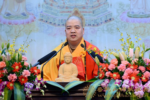佛教-能进法师应邀于宝陀讲寺作《从佛教戒律谈幸福人生》佛学专题讲座