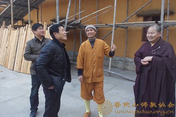消防-佛协综治办赴全山各寺庵作检查香会期前安全工作