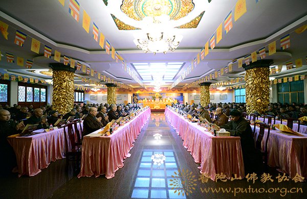 佛教-普陀山佛教协会全山执事第二十三期共修观音七法会圆满结束