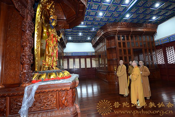 佛教-道慈会长赴宝陀讲寺检查大宝楼阁和佛教书画院