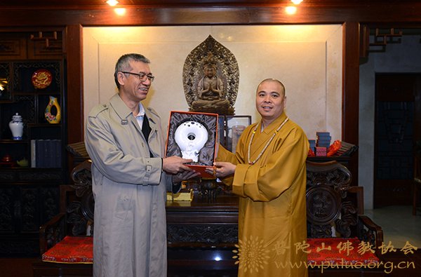 佛教-佛协副会长兼秘书长门肃法师会见台湾来山参访团