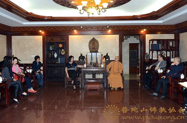 佛教-门肃副会长接待香港舟山同乡会考察交流团一行