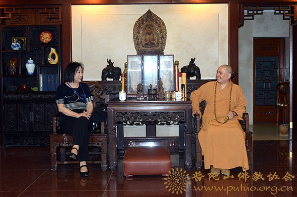 佛教-门肃副会长接待香港舟山同乡会考察交流团一行